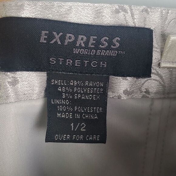 Vintage Express Silver Strapless Dress - Size 2 - Picture 6 of 7